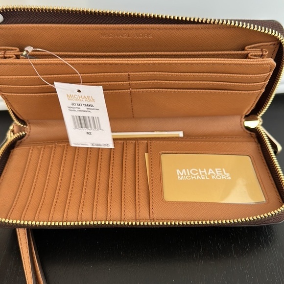 Michael Kors Jet set large travel continental wallet brown - acorn - Picture 4 of 6